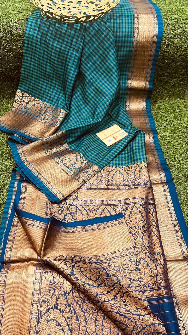 Geetu-tussar-banarasee | Tussar silk Banarasee sarees