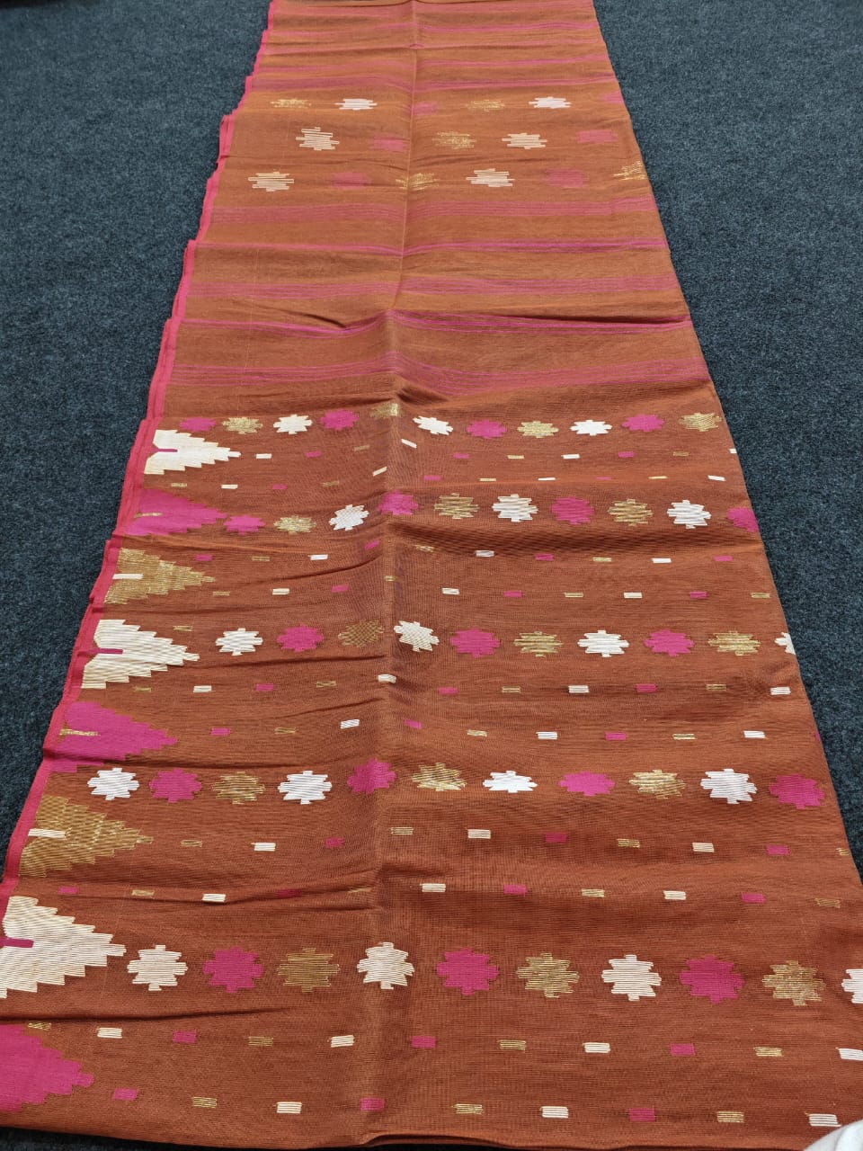 Jenzol | Cotton Silk Jamdani Saree