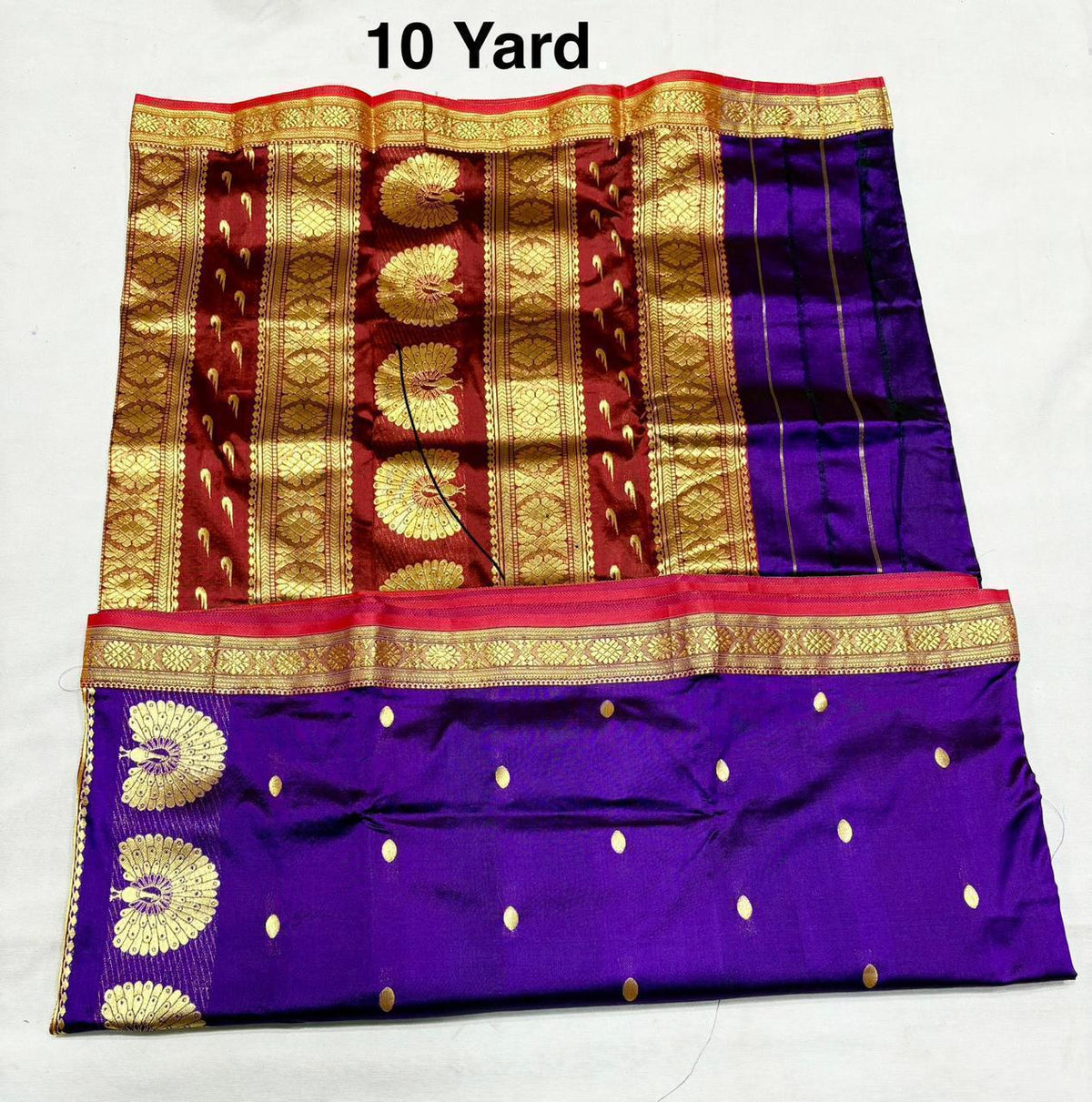 9 yards pure silk Jijamata saree