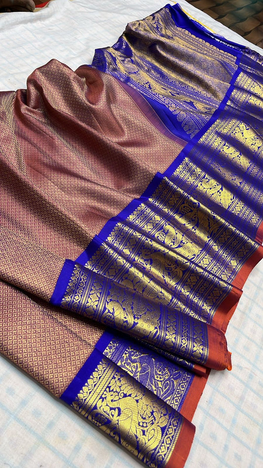 ✨✨Pure Gadwal Traditional
          Border Brocade 
          Pattu Sarees ✨✨