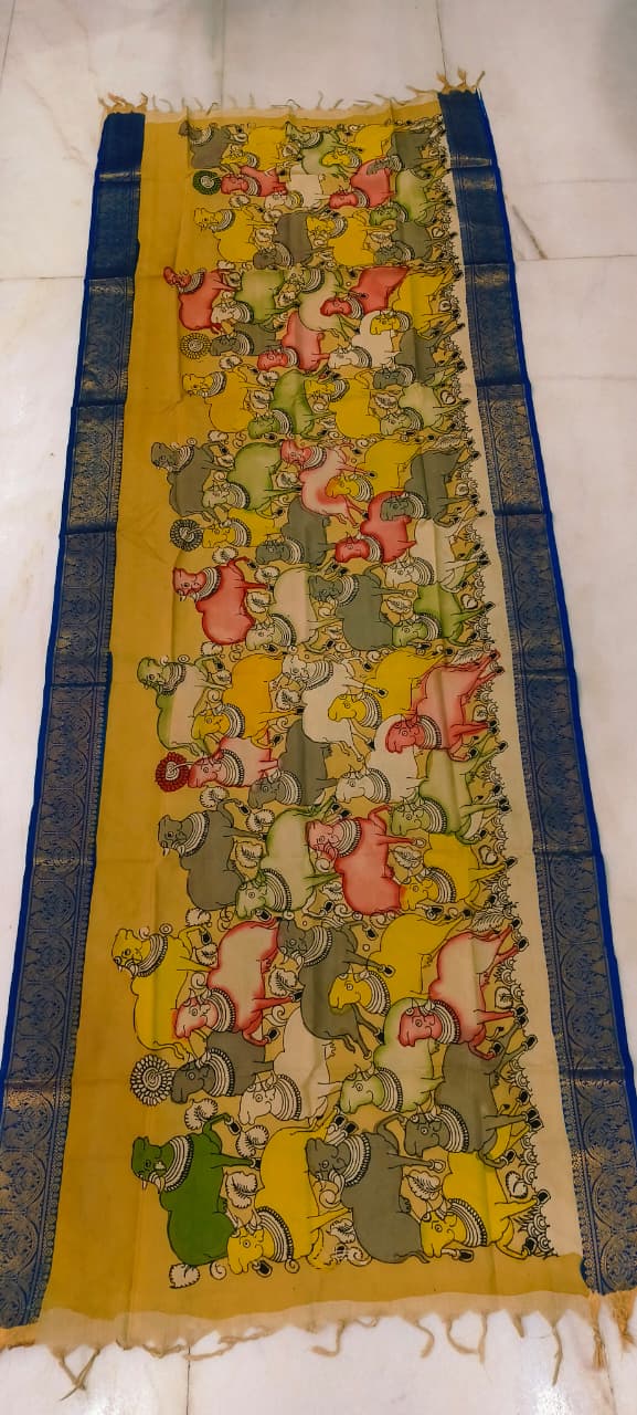 Karishma | Kalamkari Dupatta in Bangalore silk