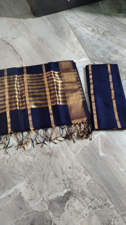 Chhavie | Maheshwari cotton silk fabric set