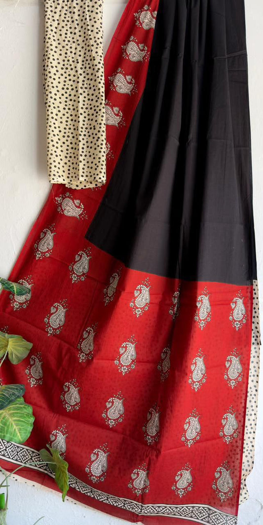 block prints on mul cotton