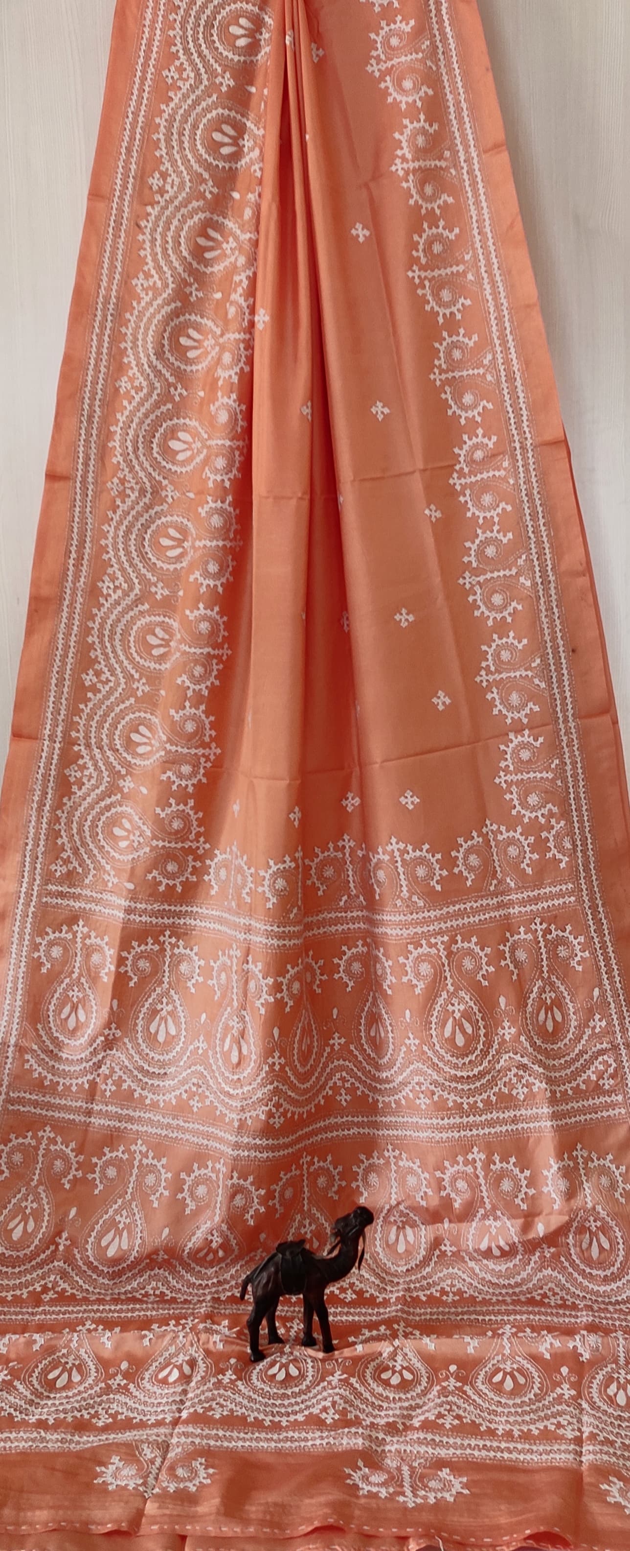 Kalyanivi |  Blended silk saree with Kantha Embroidery