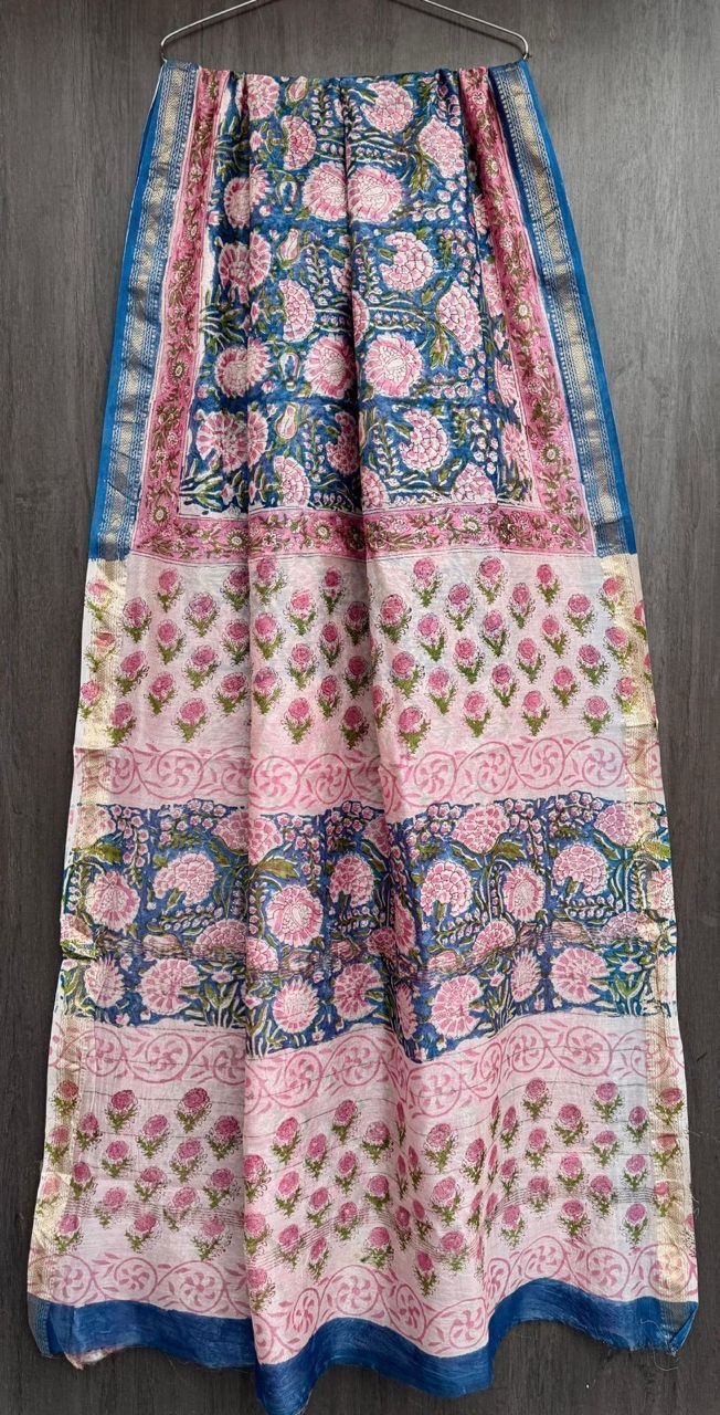Bhibhuti | Block printed with Maheshwari border