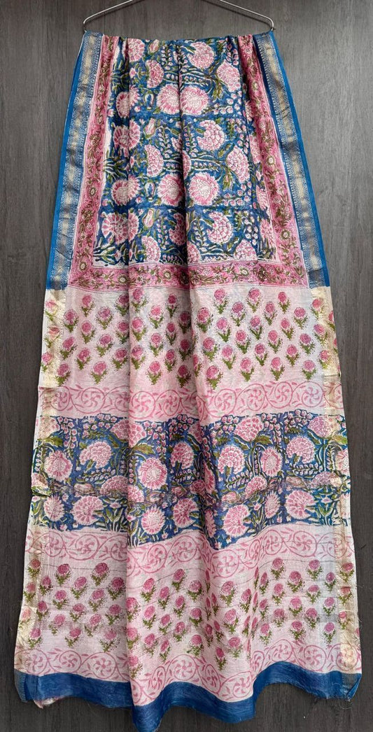 Bhibhuti | Block printed with Maheshwari border