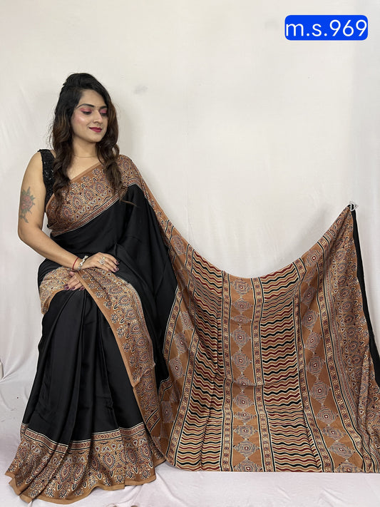 Amy | Ajrakh Prints on modal Silk