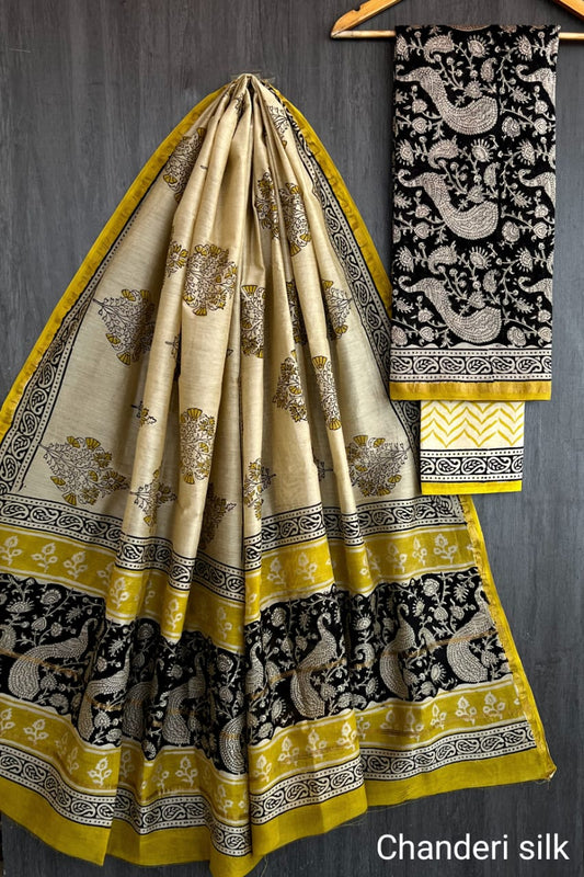 Nair | hand block printed chanderi sarees