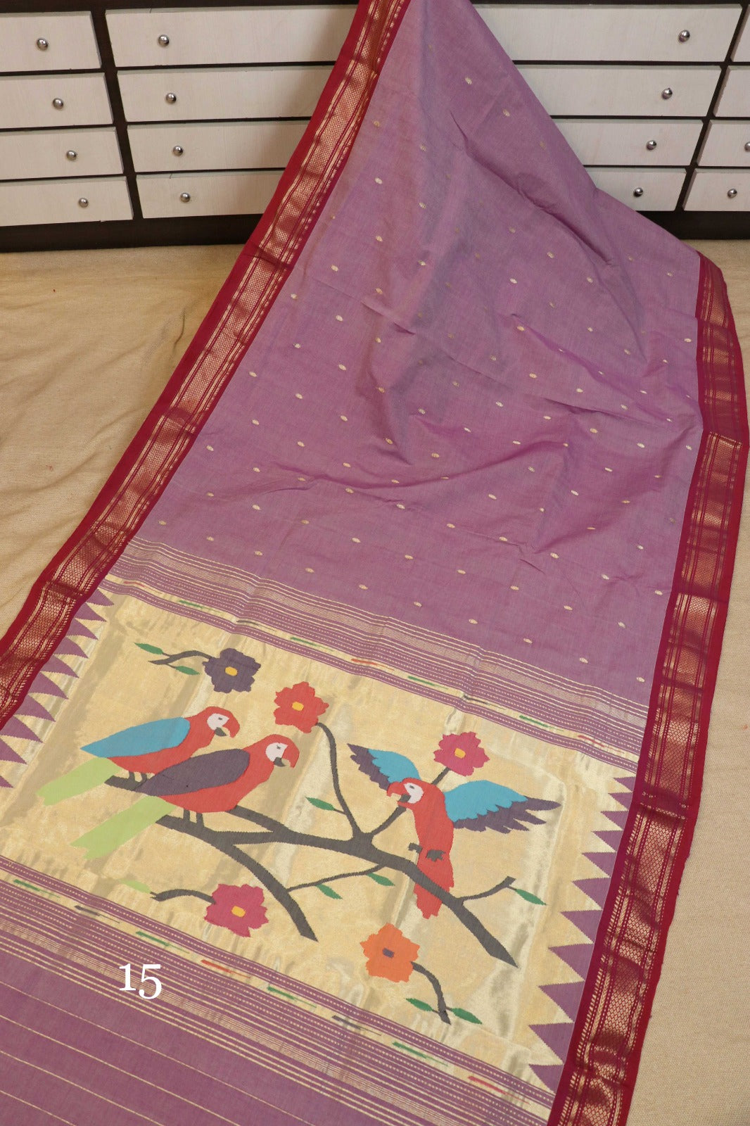 Kaira | Cotton Handloom Paithani Saree