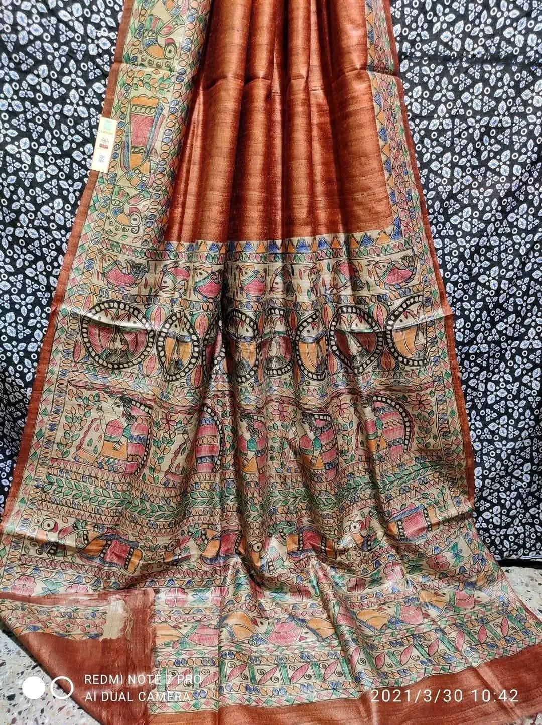 Gunita | Madubani on Gheecha Tussar Silk
