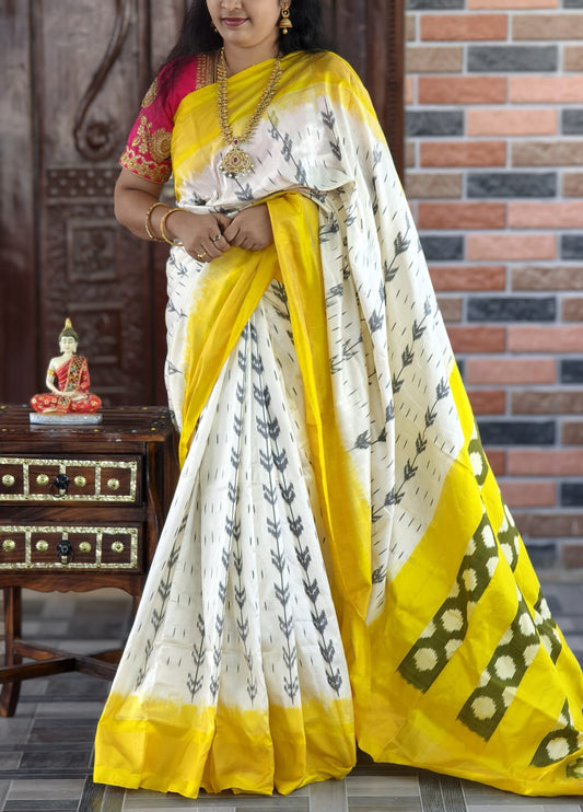 Imaya | Pochampally Ikat silk saree