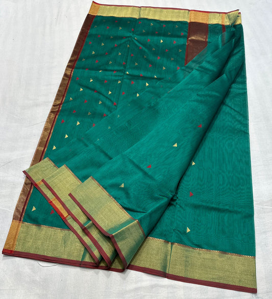 Kajjanbai-cotton-silk-chanderi | Chanderi In Cotton Silk