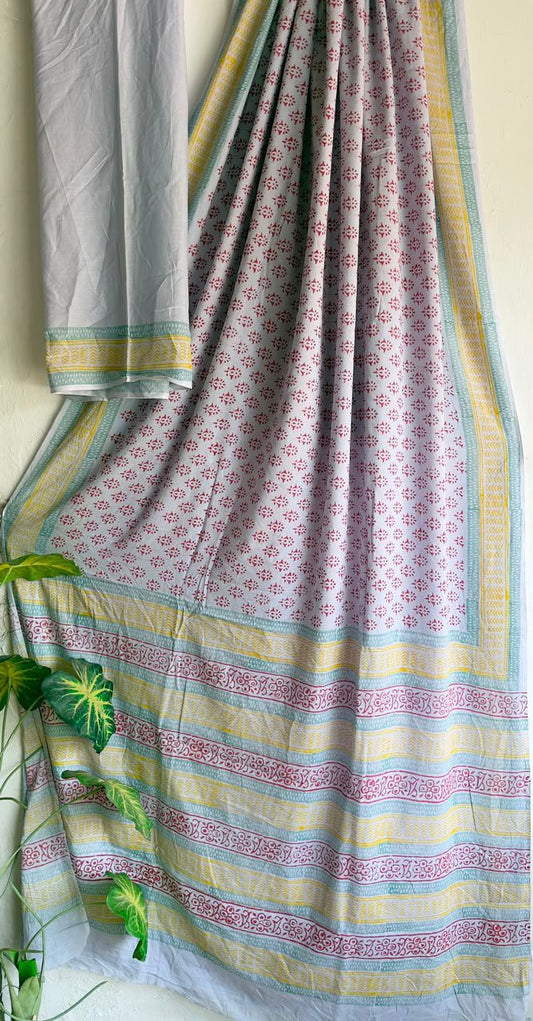 block prints on mul cotton