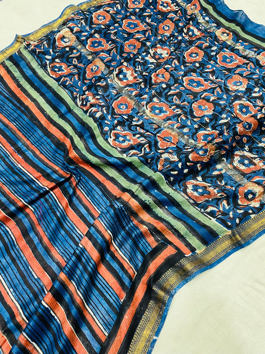 Madhavi | Block prints on cotton silk