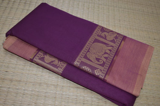 Chettinadu Cotton Saree in Purple