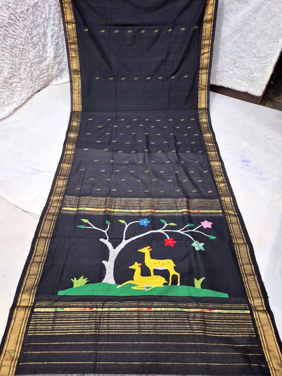 Pure Cotton handwoven paithani saree