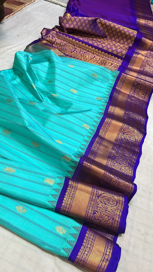 Authentic handwoven pure silk Gadwal