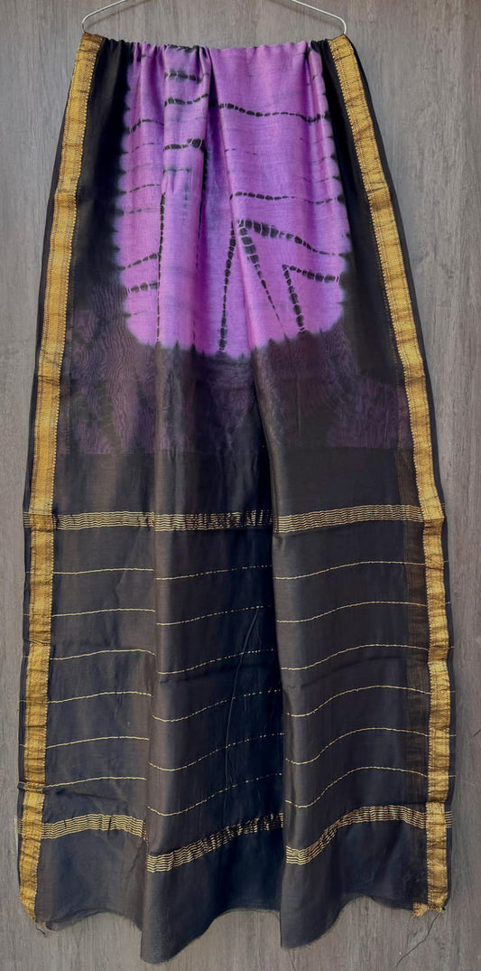 Panag | Block printed Maheshwari Silk Saree