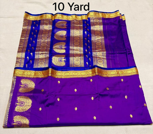 9 yards pure silk Jijamata saree