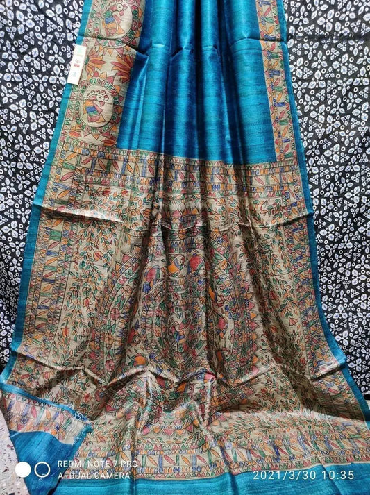 Gehna | Madubani on Gheecha Tussar Silk