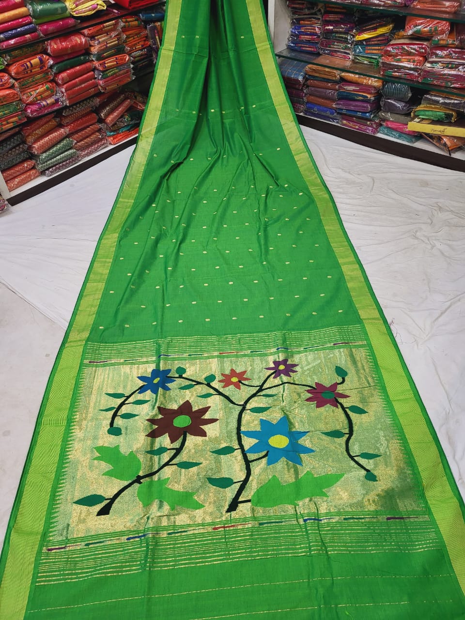 Aaradhya | Cotton Handloom Paithani Saree