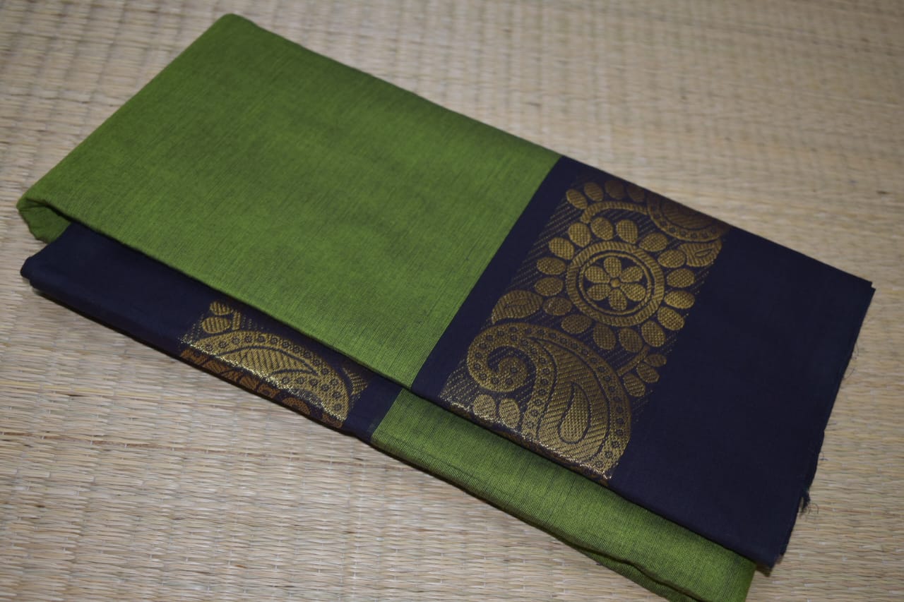 Chettinadu Cotton Saree in Green