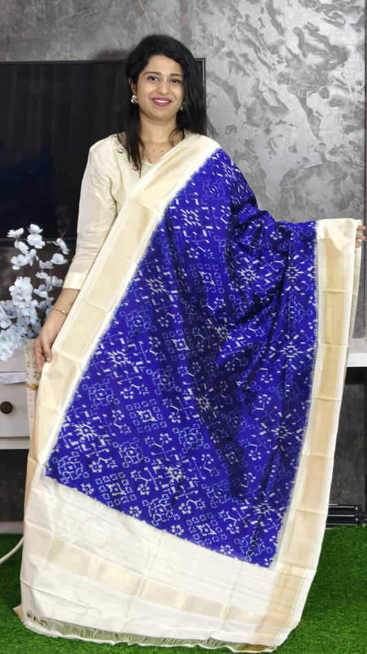 Indulekha | Ikat pure silk dupatta