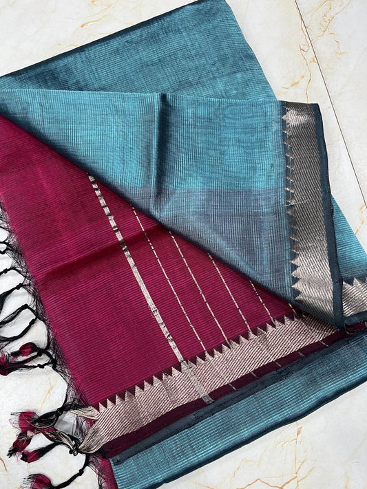 MANGALAGIRI pattu sarees
 with nizam border sarees.

Contrast blouse and pallu.