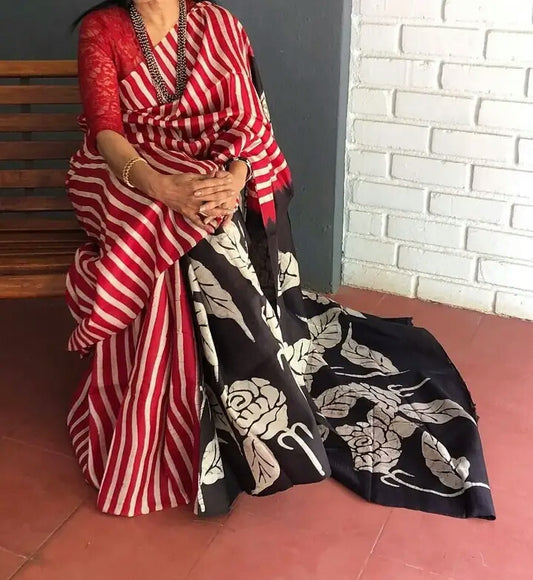 Adishila | Murshidabad Silk Batik Sarees