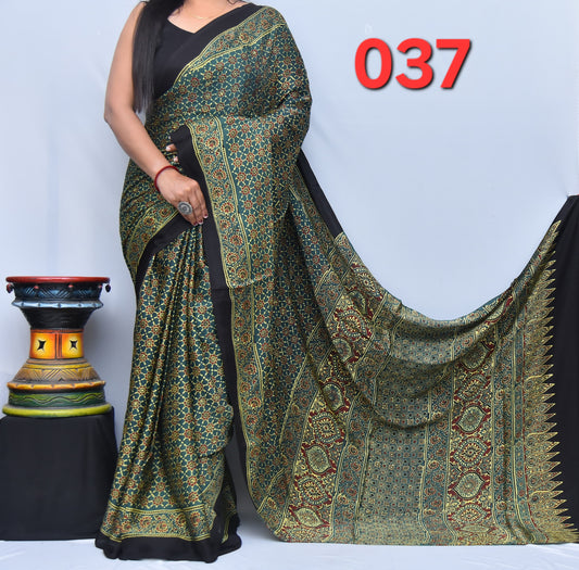 Anupama | Ajrakh Prints on modal Silk