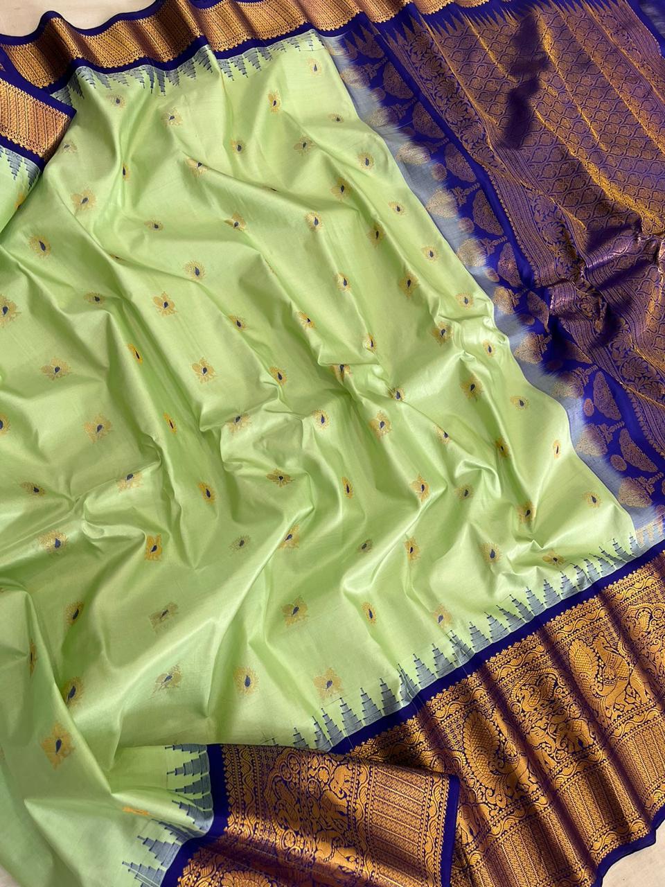 Carol | Gadwal Sarees in pure Silk