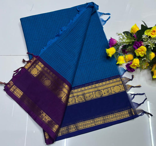 😇 *Kanchi cotton sarees*
🦋 *Pure cotton Sarees*
🎉 *Fancy plain cotton sarees with line  pallu*
🐟 *80 *80 counts*
🧶 *With running blouse*
🦢 *6.20mtrs saree length*