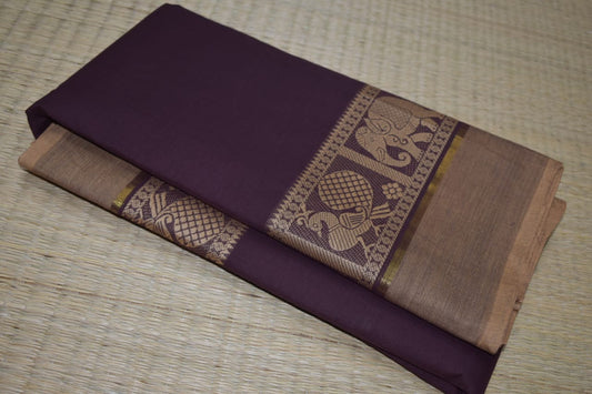 Chettinadu Cotton Saree in Brown