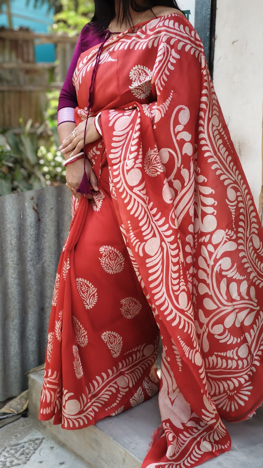 Adishima | Murshidabad Silk Batik Sarees