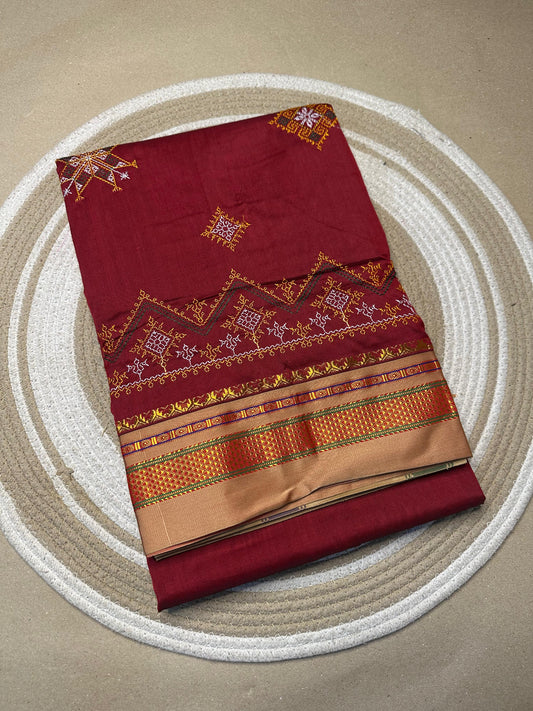 Kashritha | Kasuti Work on Cotton Saree