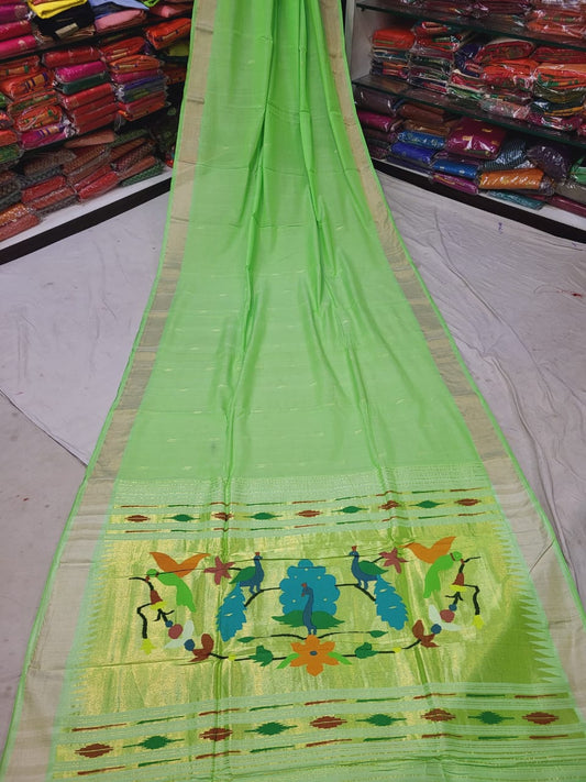 Akash | Cotton Handloom Paithani Saree