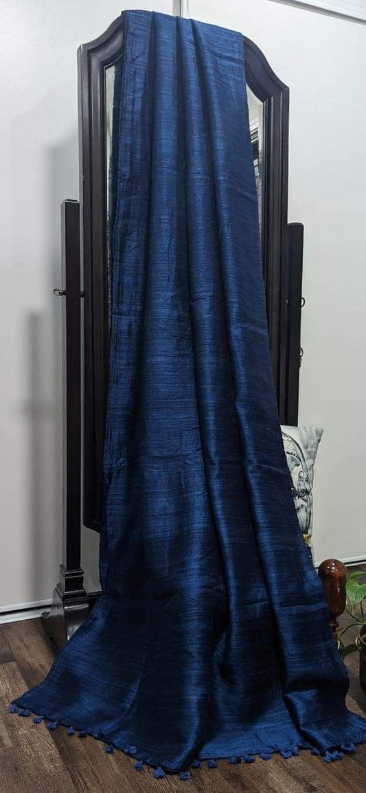 Plain matka silk saree 