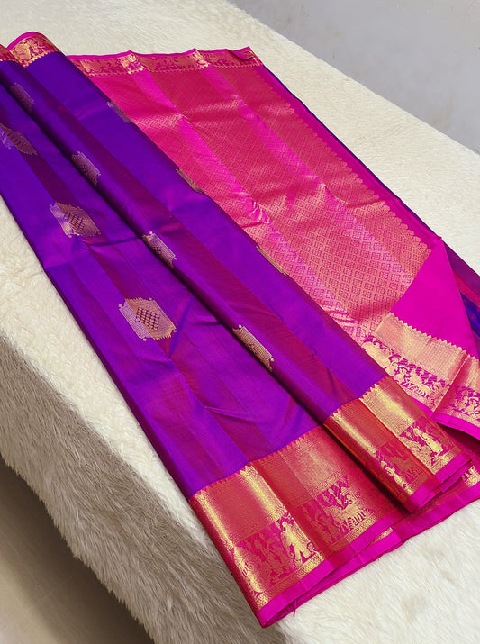 Aartithi | 1G Zari Pure silk kanchipuram saree