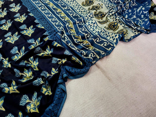 Paul | block printed by hand on Kota Doria cotton sarees