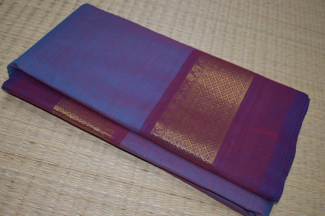 Chettinadu Cotton Saree in Blue