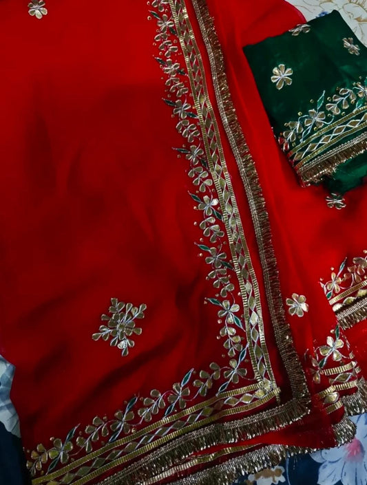 Ganish | Gota patti Saree