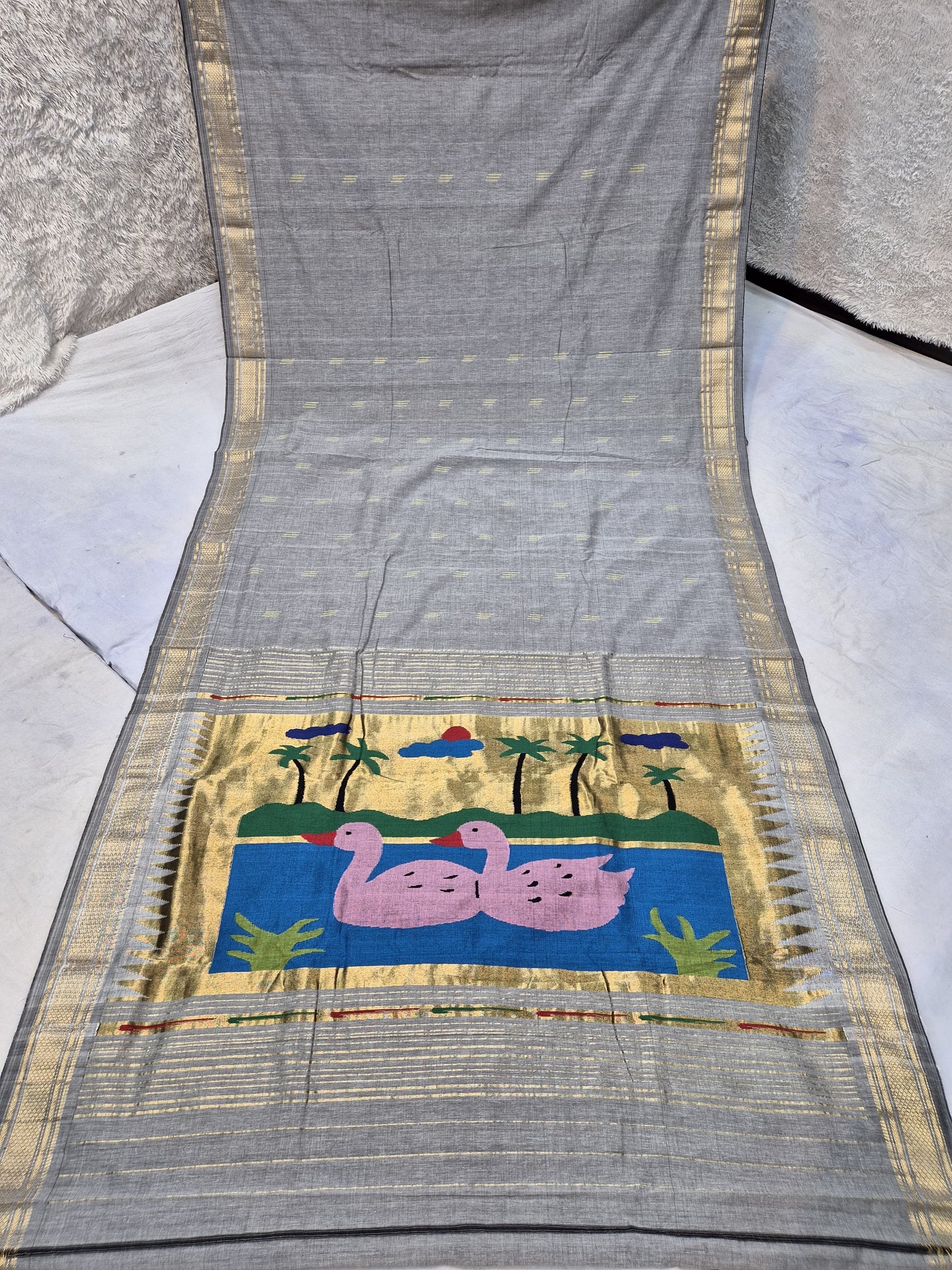Pure Cotton handwoven paithani saree