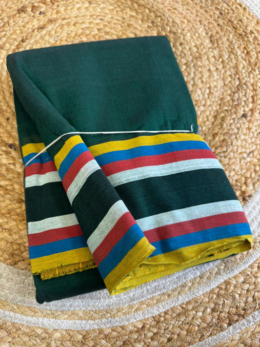 *Patteda anchu with Handloom mark New Designs* 

Pure cotton handwoven *patteda aanchu* 
saree With Running Blouse same as body
