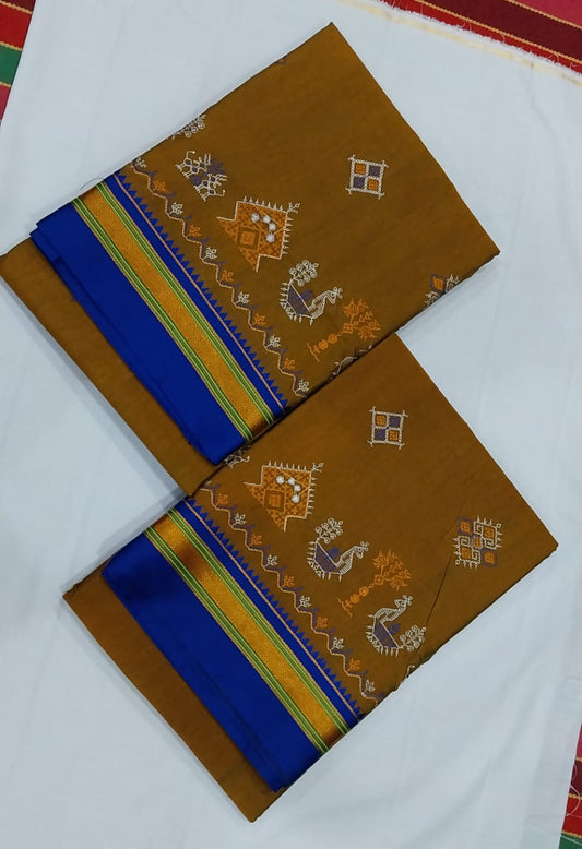 Shetty | Karnataka Kasuti work saree