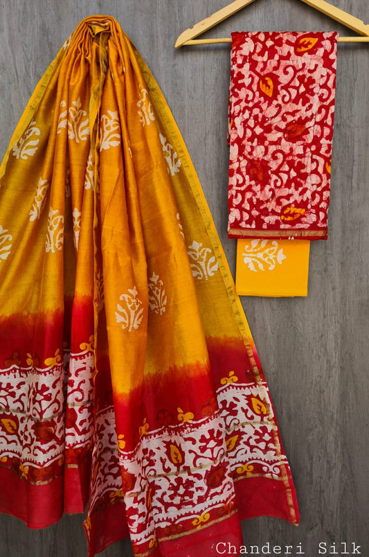 Subramaniam | hand block printed chanderi sarees