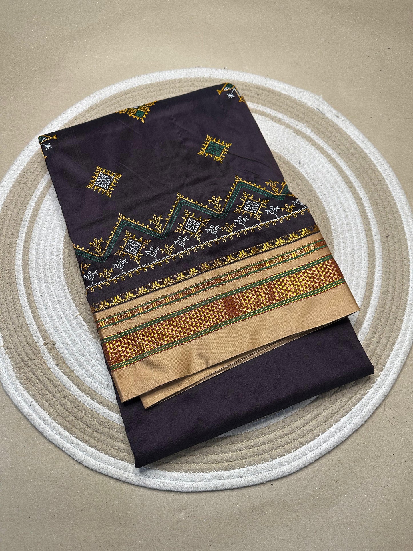 Kasturi | Kasuti Work on Cotton Saree