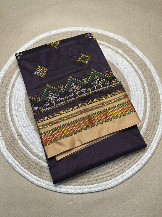 Kasturi | Kasuti Work on Cotton Saree