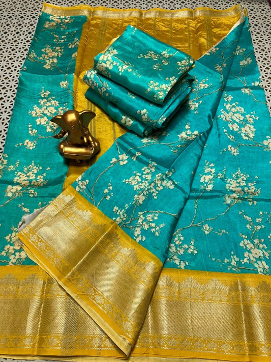 Maitri | Digitally printed cotton silk saree
