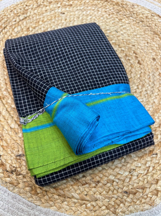 *Patteda anchu with Handloom mark New Designs* 

Pure cotton handwoven *patteda aanchu* 
saree With Running Blouse same as body

