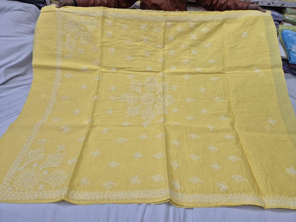 Yelaayah| Pure cotton Chikankari Saree